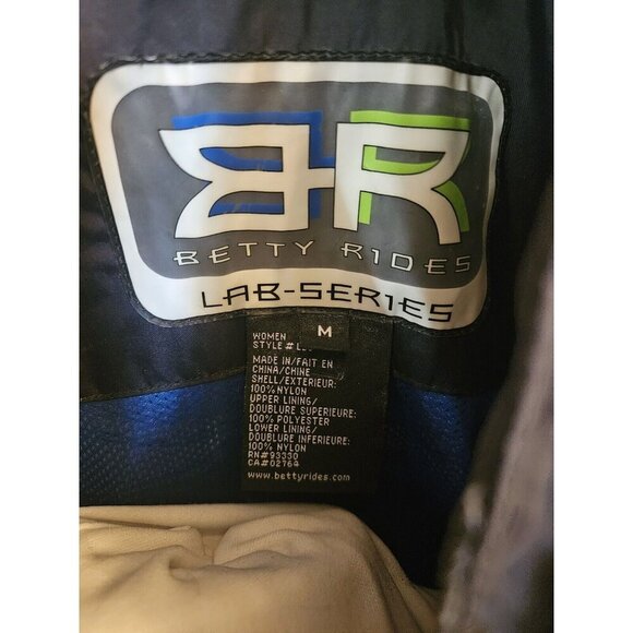 Betty Rides Lab Series Snowboarding Ski Jacket Wmn's Sz M Black Powder Skirt Zip - Picture 7 of 11